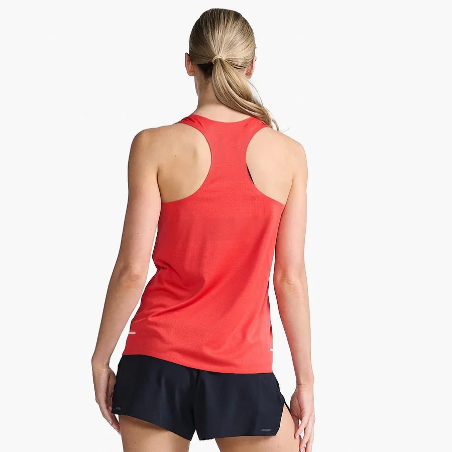 2XU Light Speed Tech Singlet | Poppy / Quartz Reflective | Womens