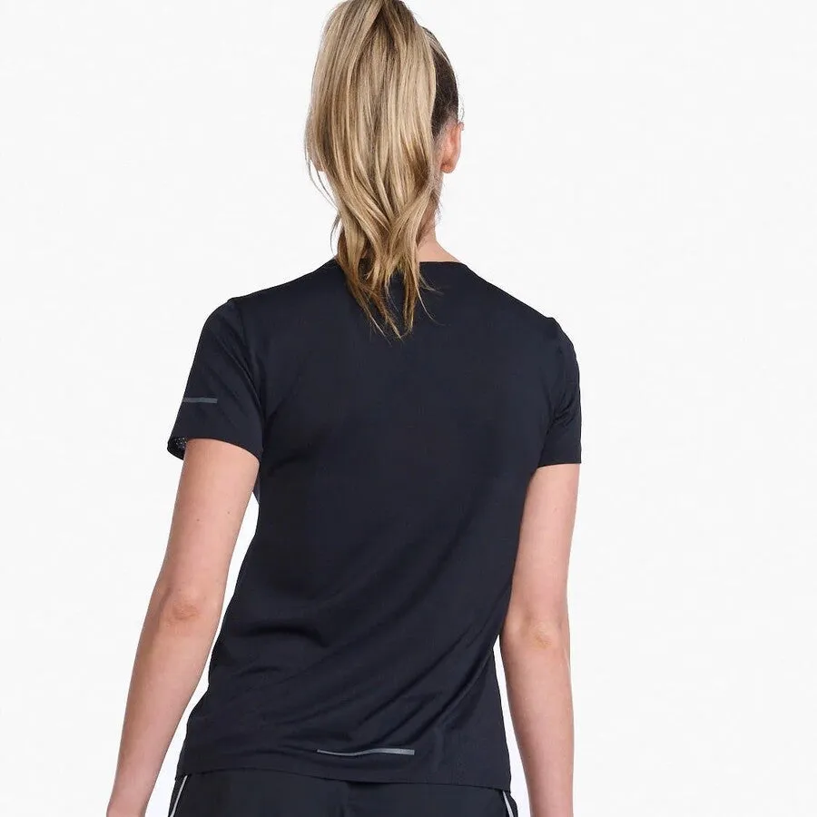 2XU Light Speed Tech Tee | Black / Black Reflective | Womens