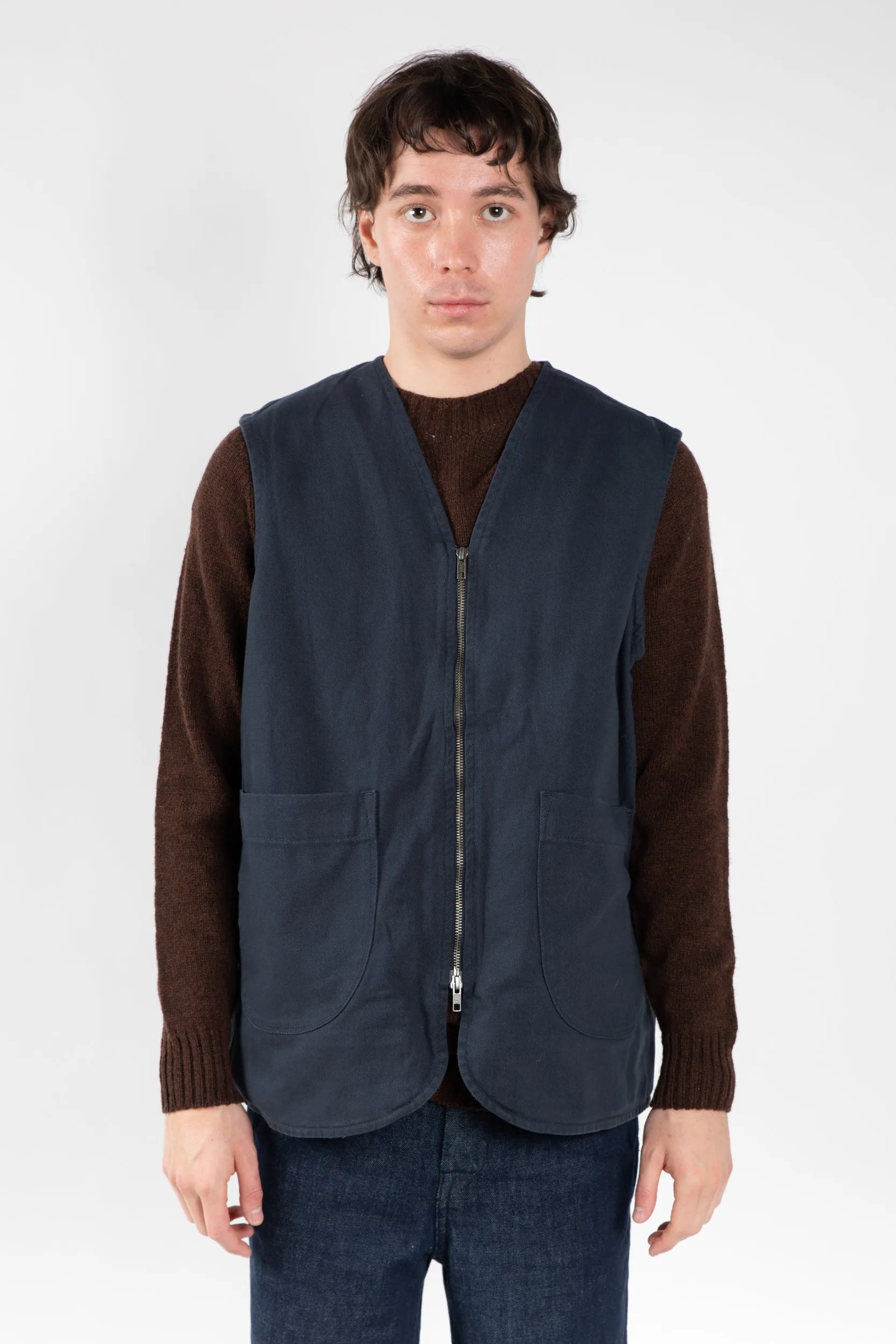 3036 Drill Zip-Up Vest | Blueberry