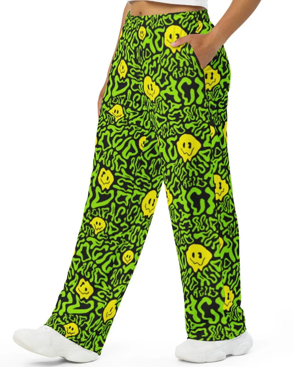 Acid Smilez Wide Leg Pants