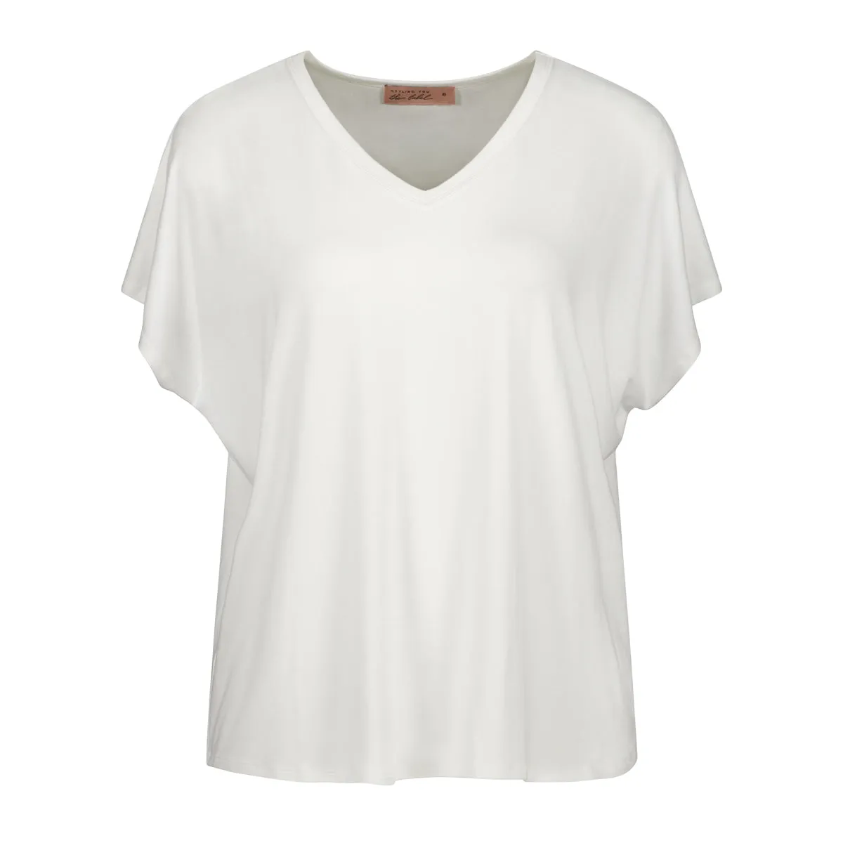 Alexa v-neck tee - white