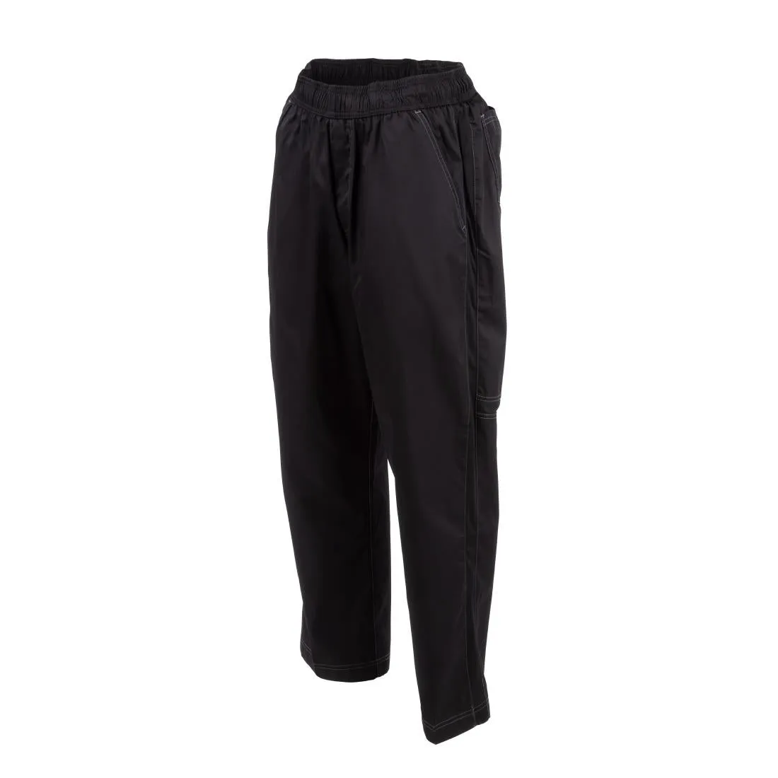 B187 Chef Works Unisex Cool Vent Baggy Chefs Trousers Black