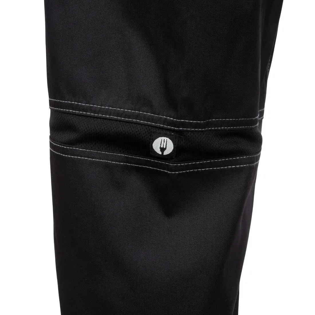 B187 Chef Works Unisex Cool Vent Baggy Chefs Trousers Black