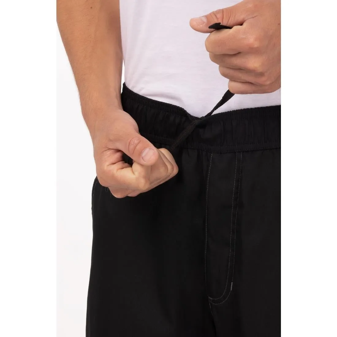 B187 Chef Works Unisex Cool Vent Baggy Chefs Trousers Black