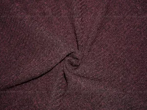 Burgundy Woven Wool Fabric