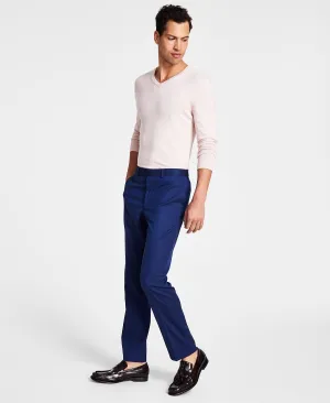 Calvin Klein Men's Slim Fit Dress Pants, Blue