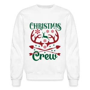 Christmas Crew Sweatshirt - Reindeer Antlers & Hearts Design