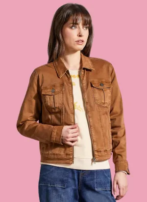 Comfort Stretch Zip Denim Jacket