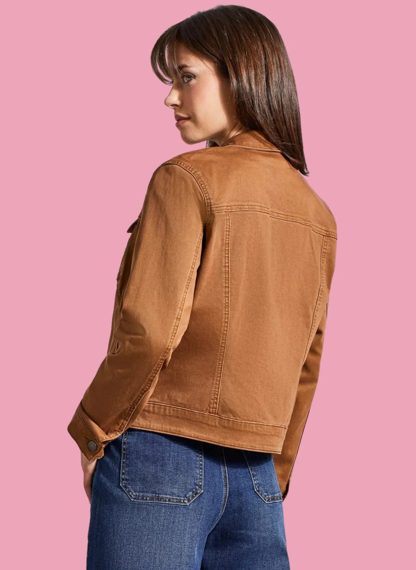 Comfort Stretch Zip Denim Jacket