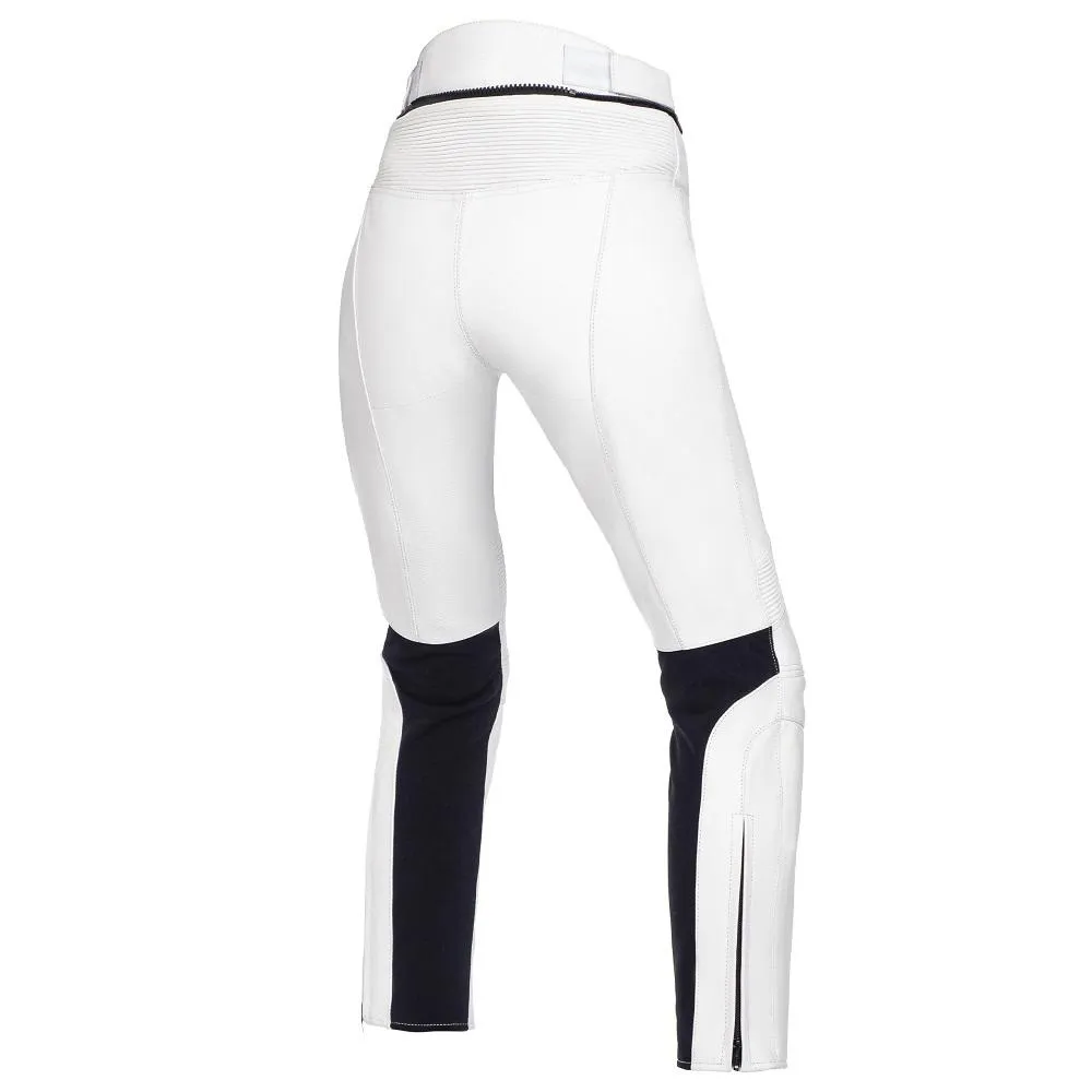 Enigma White Women's Motorcycle Leather Pants