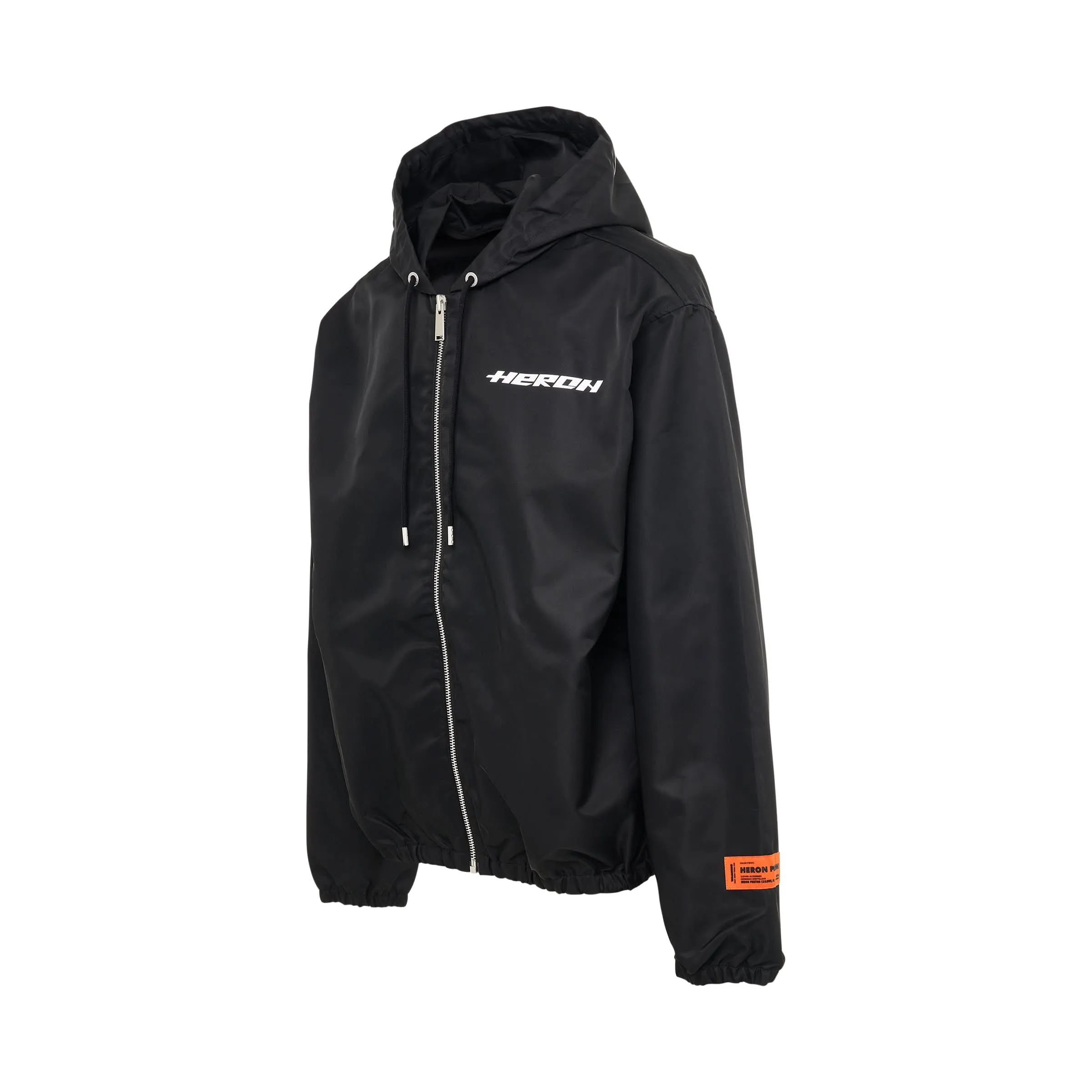 Ex-Ray Heron Nylon Windbreaker in Black/White