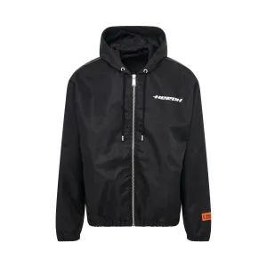 Ex-Ray Heron Nylon Windbreaker in Black/White