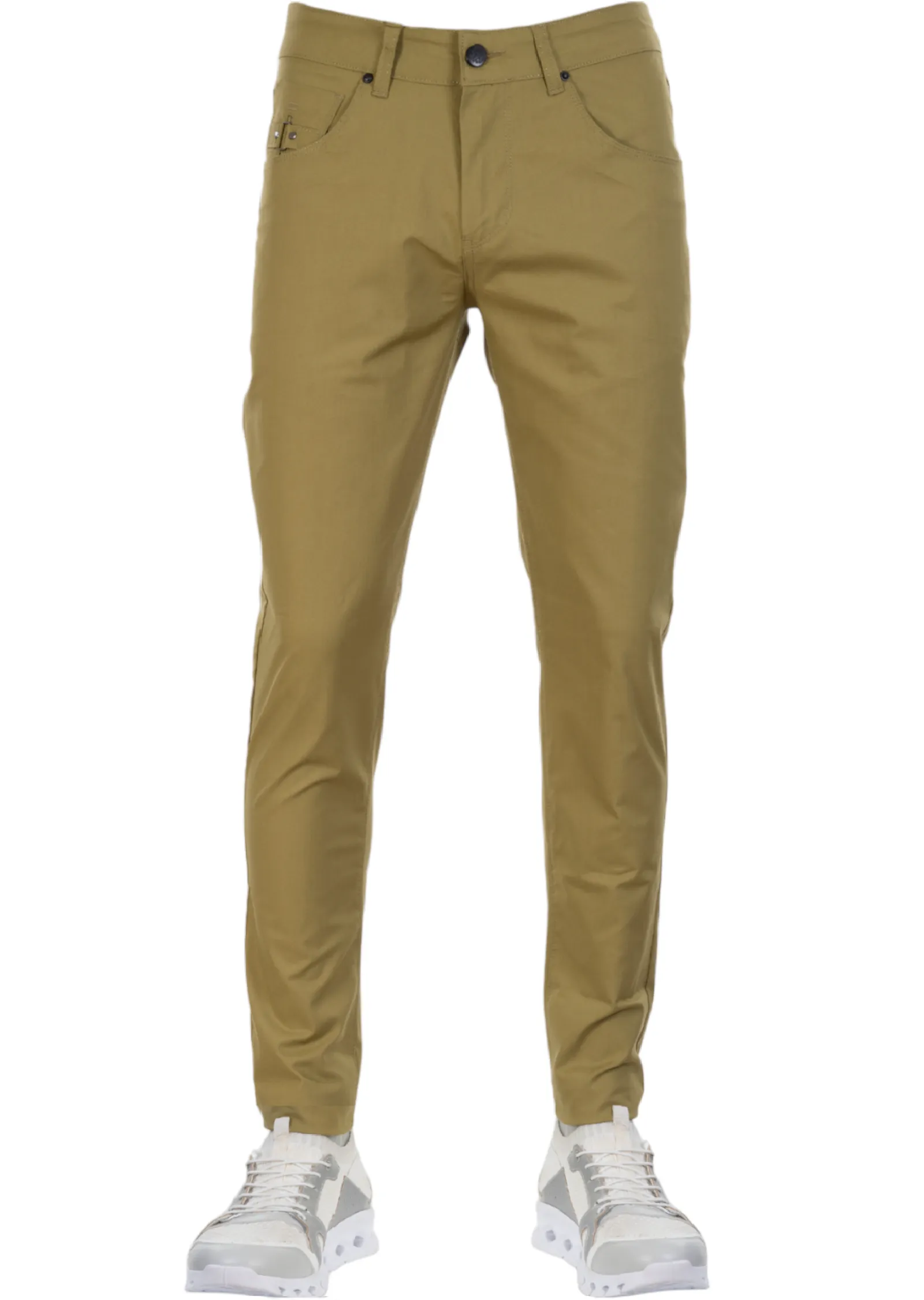 Green Buckle Tech Cotton Pants