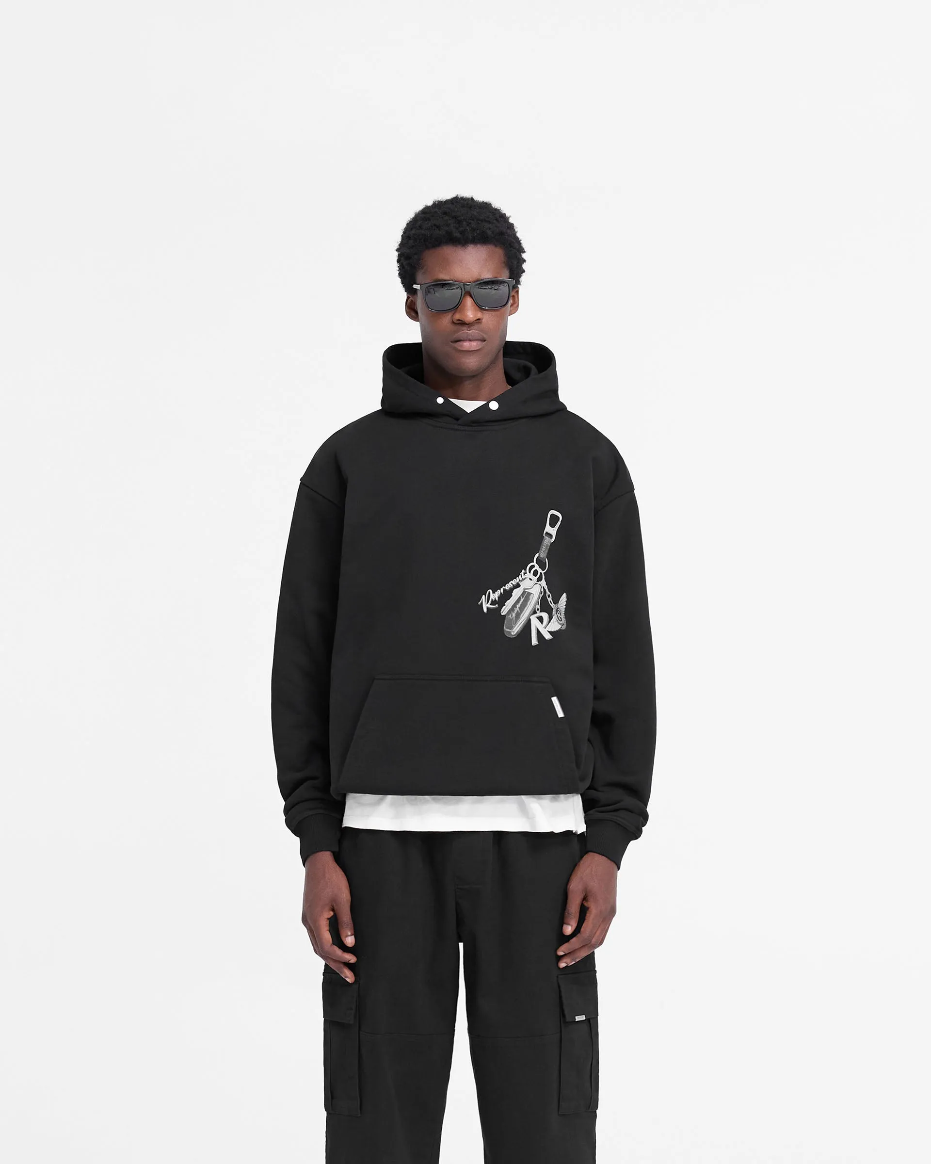 Keys To The Club Hoodie - Jet Black