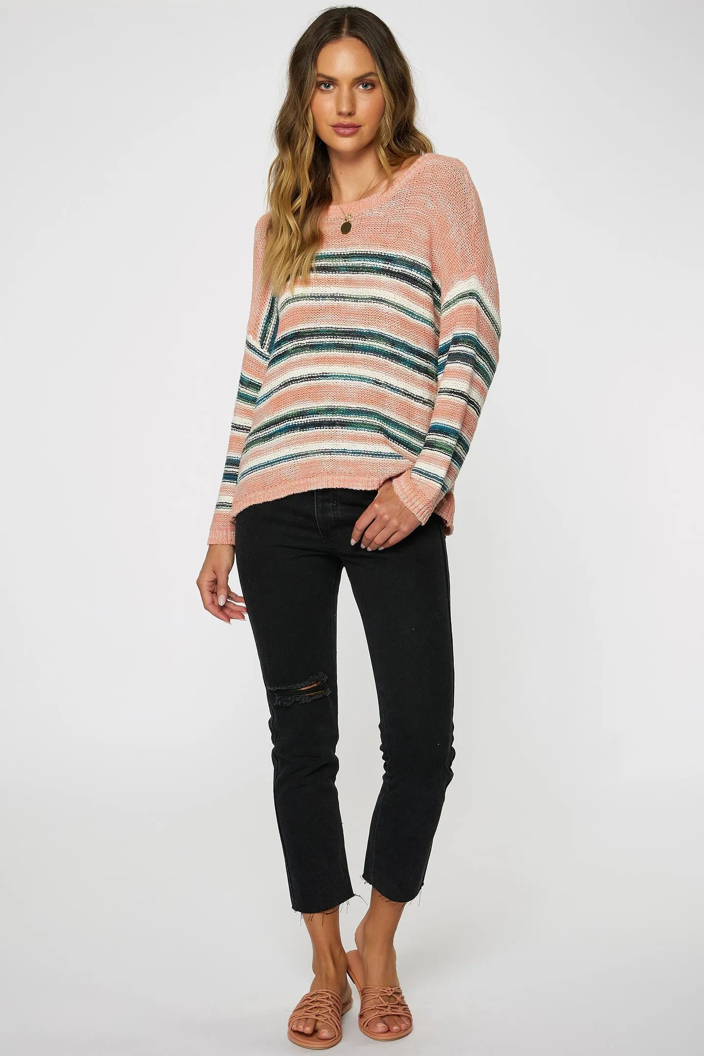 LADIES SALTY STRIPE SWEATER