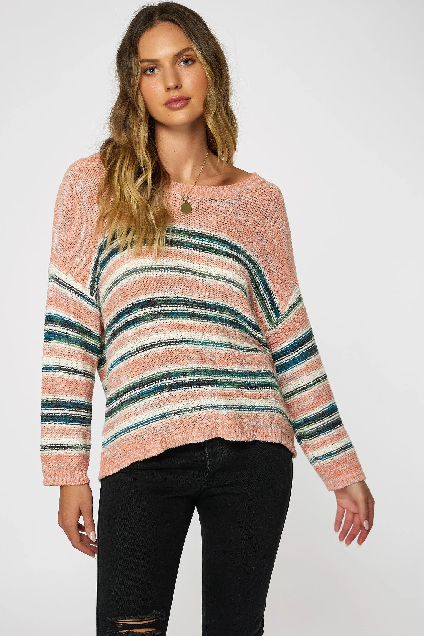 LADIES SALTY STRIPE SWEATER