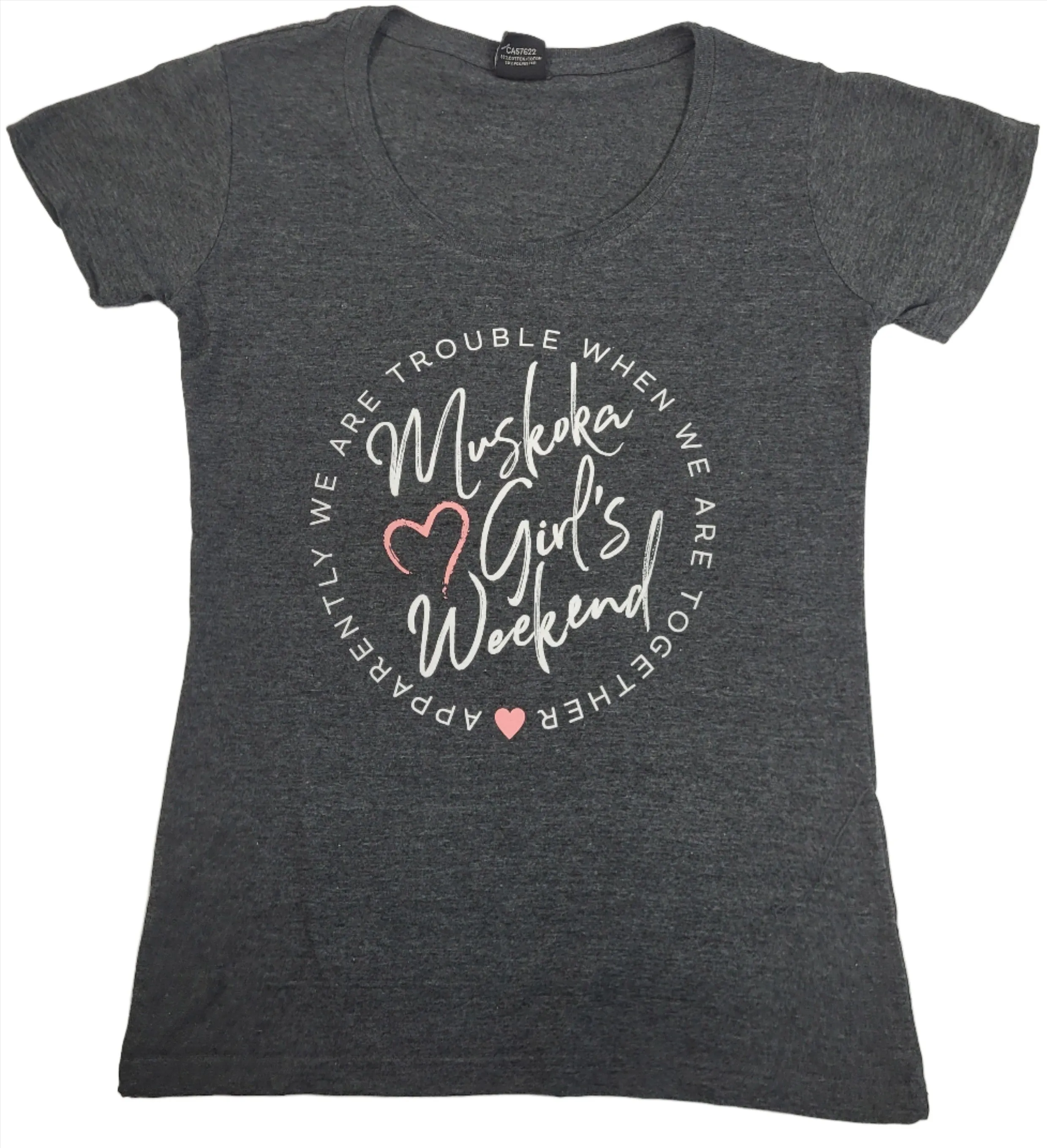 Ladies Weekend Muskoka T-Shirt in Light Grey