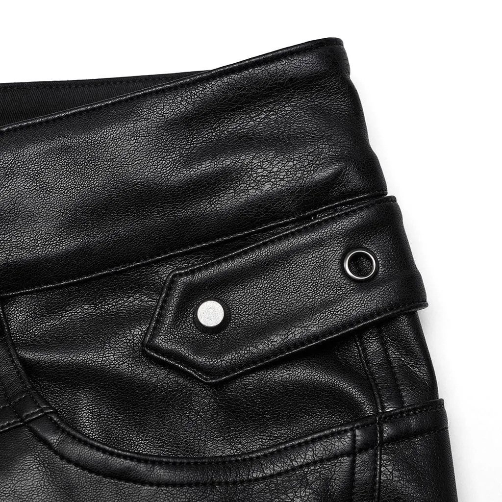 Men's Punk Faux Leather Pants