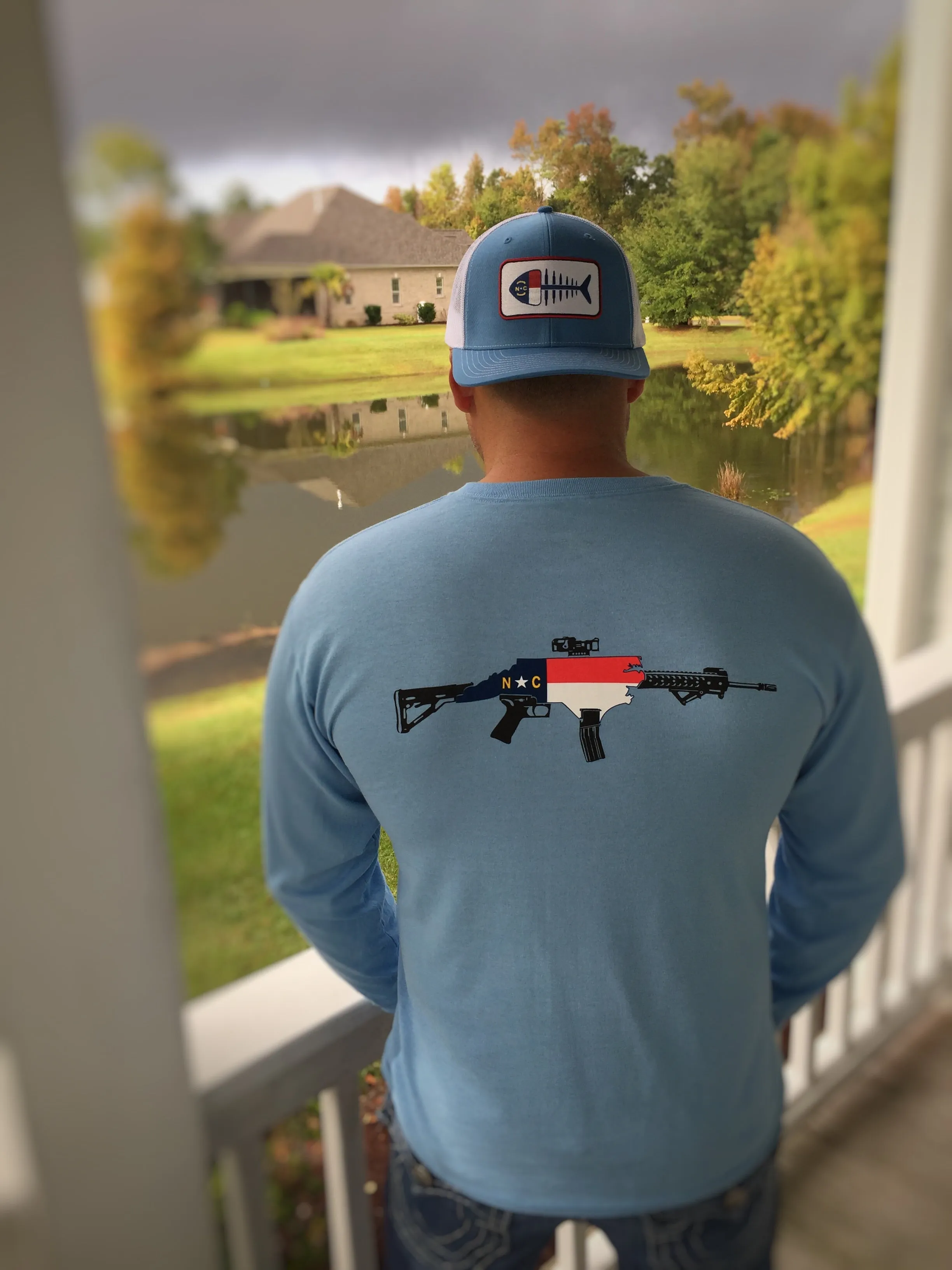 NC Rifle Long Sleeve Tee (Light Blue)