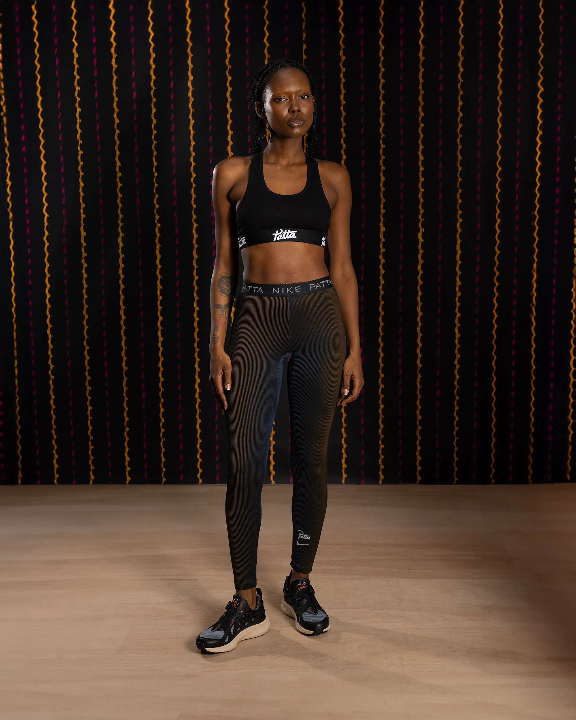 Nike x Patta Running Team Leggings (Black/Deep Royal Blue)