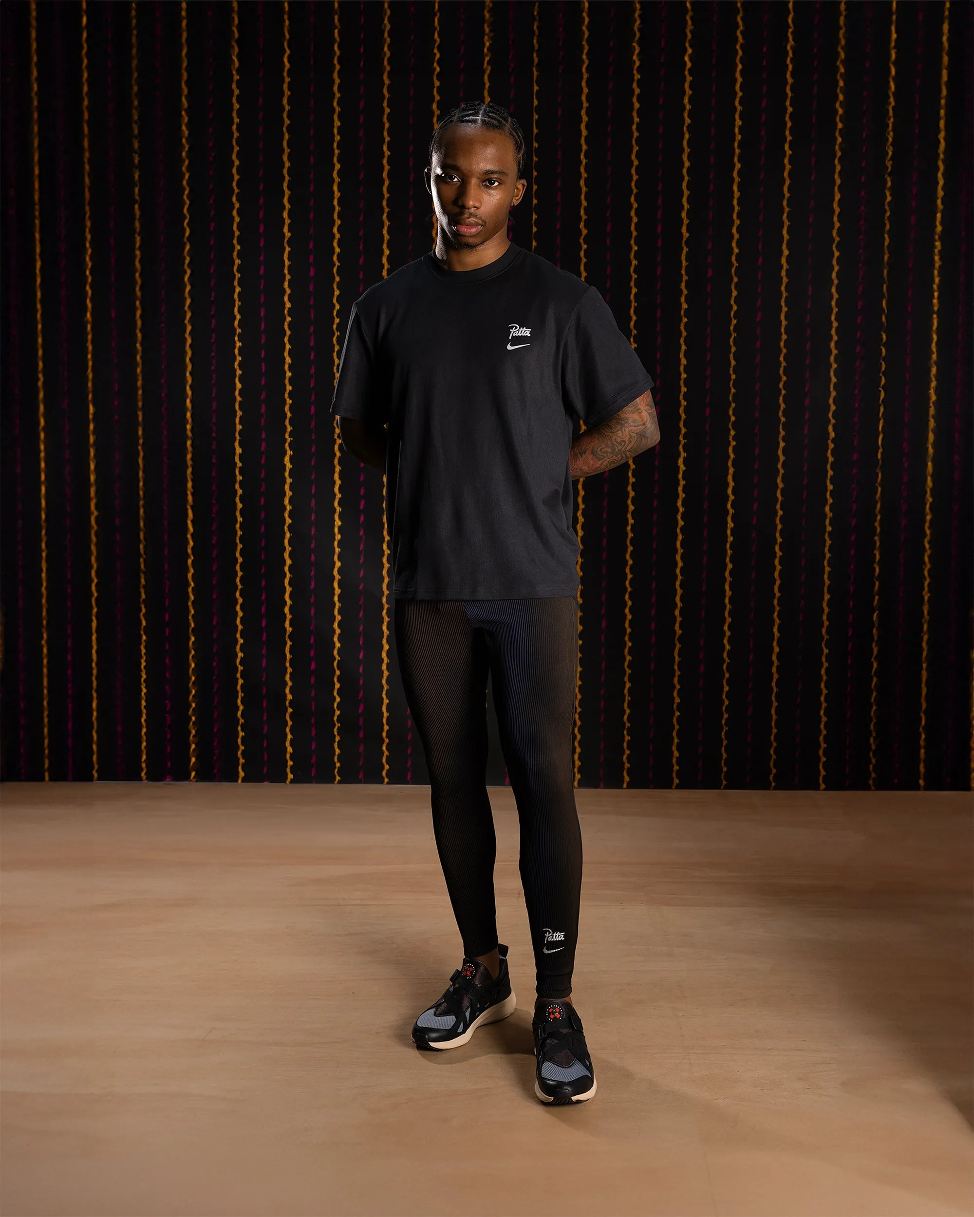 Nike x Patta Running Team Leggings (Black/Deep Royal Blue)