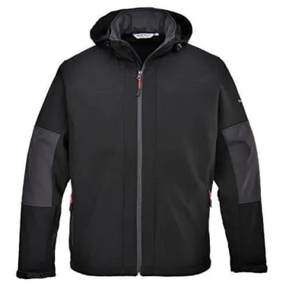 Portwest 3 layer Waterproof Softshell work jacket with Hood - TK53