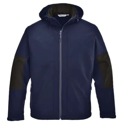 Portwest 3 layer Waterproof Softshell work jacket with Hood - TK53