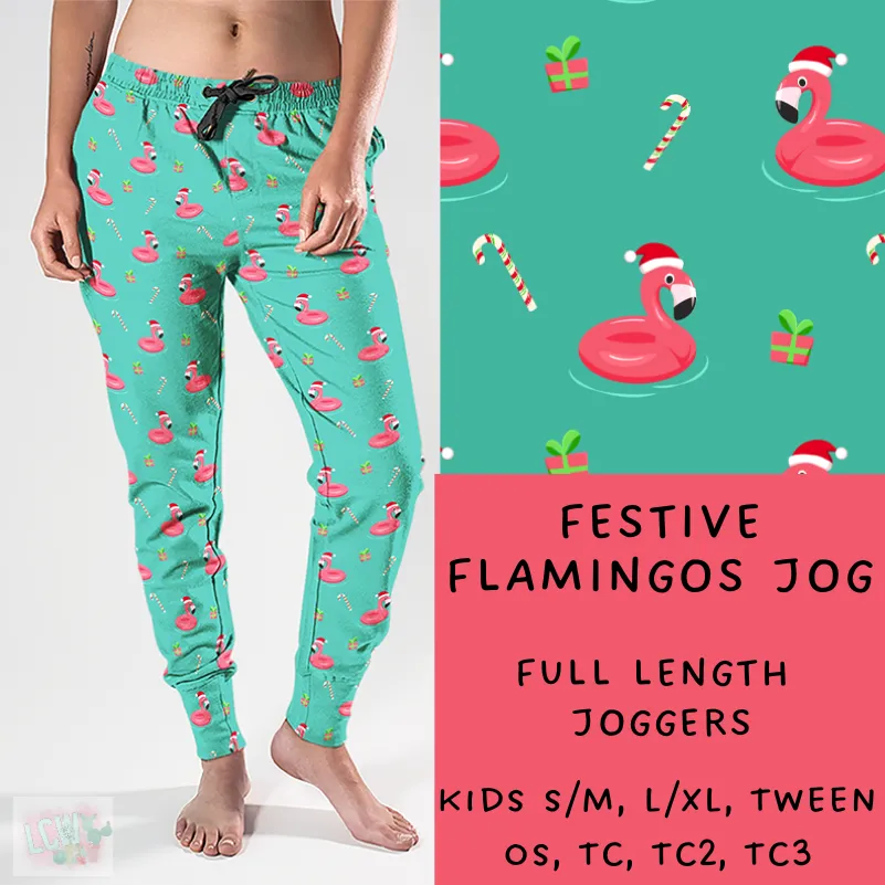 Ready To Ship - Coastal Christmas  - Festive Flamingos