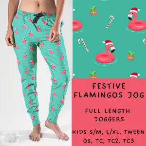 Ready To Ship - Coastal Christmas  - Festive Flamingos