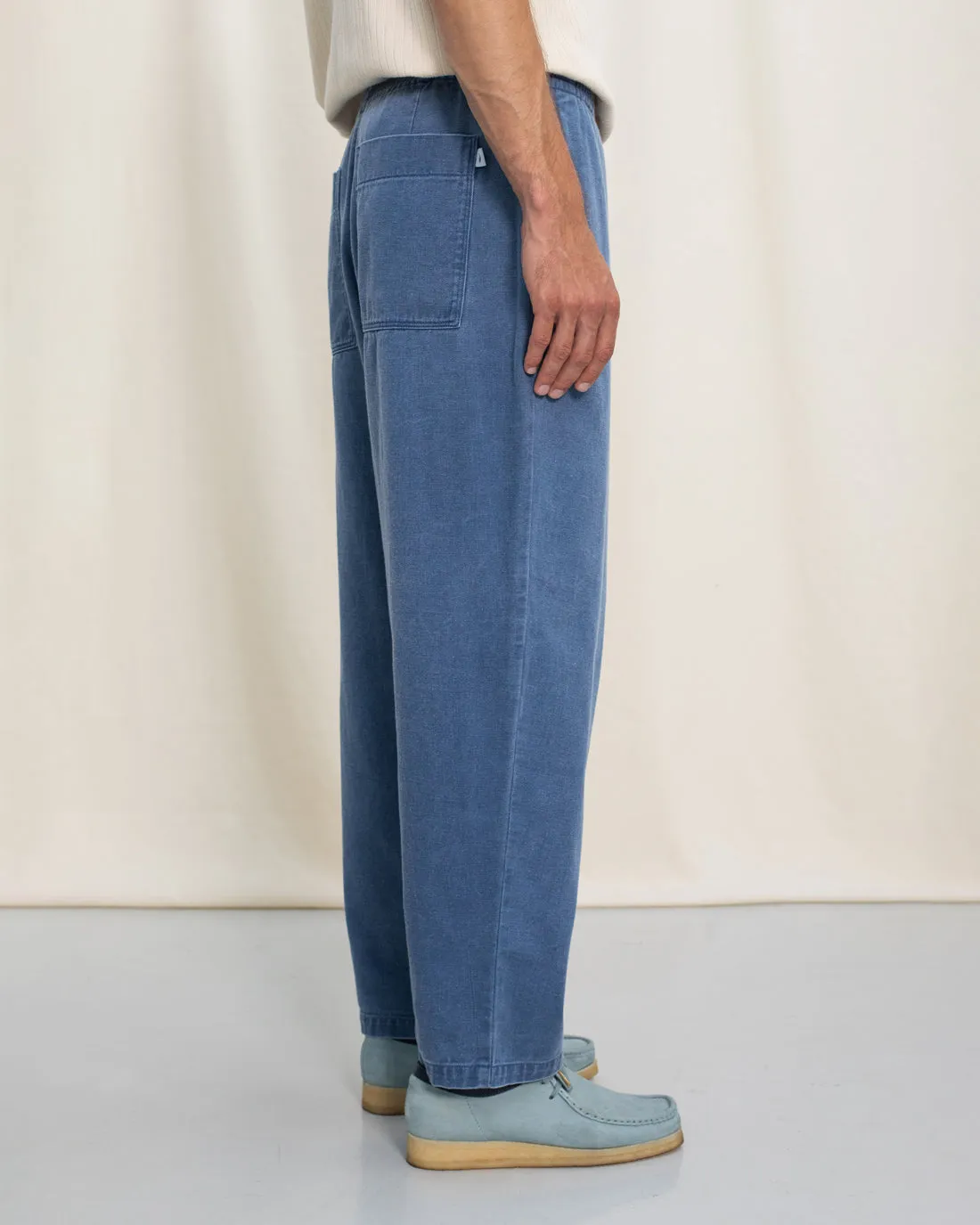 Recycled Denim Wide Pant Blue