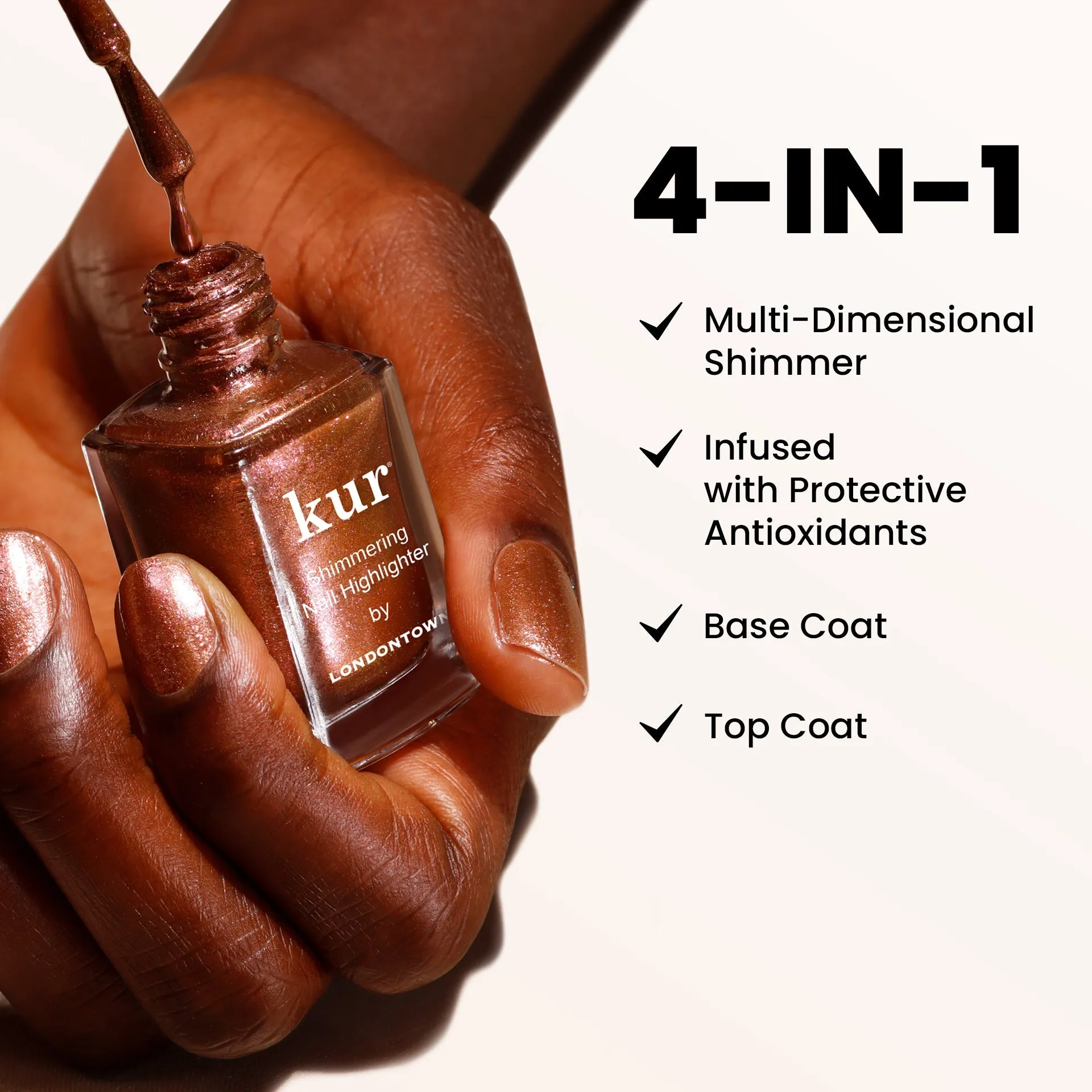 Shimmering Nail Highlighter - Molten | One-Step Manicure