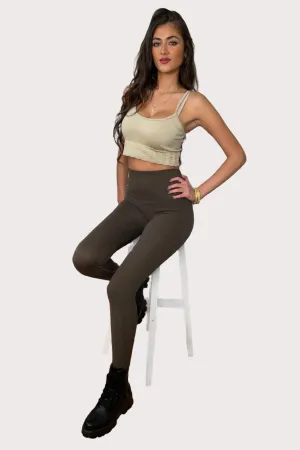 Super Stretchy High Waist Ribbed Leggings