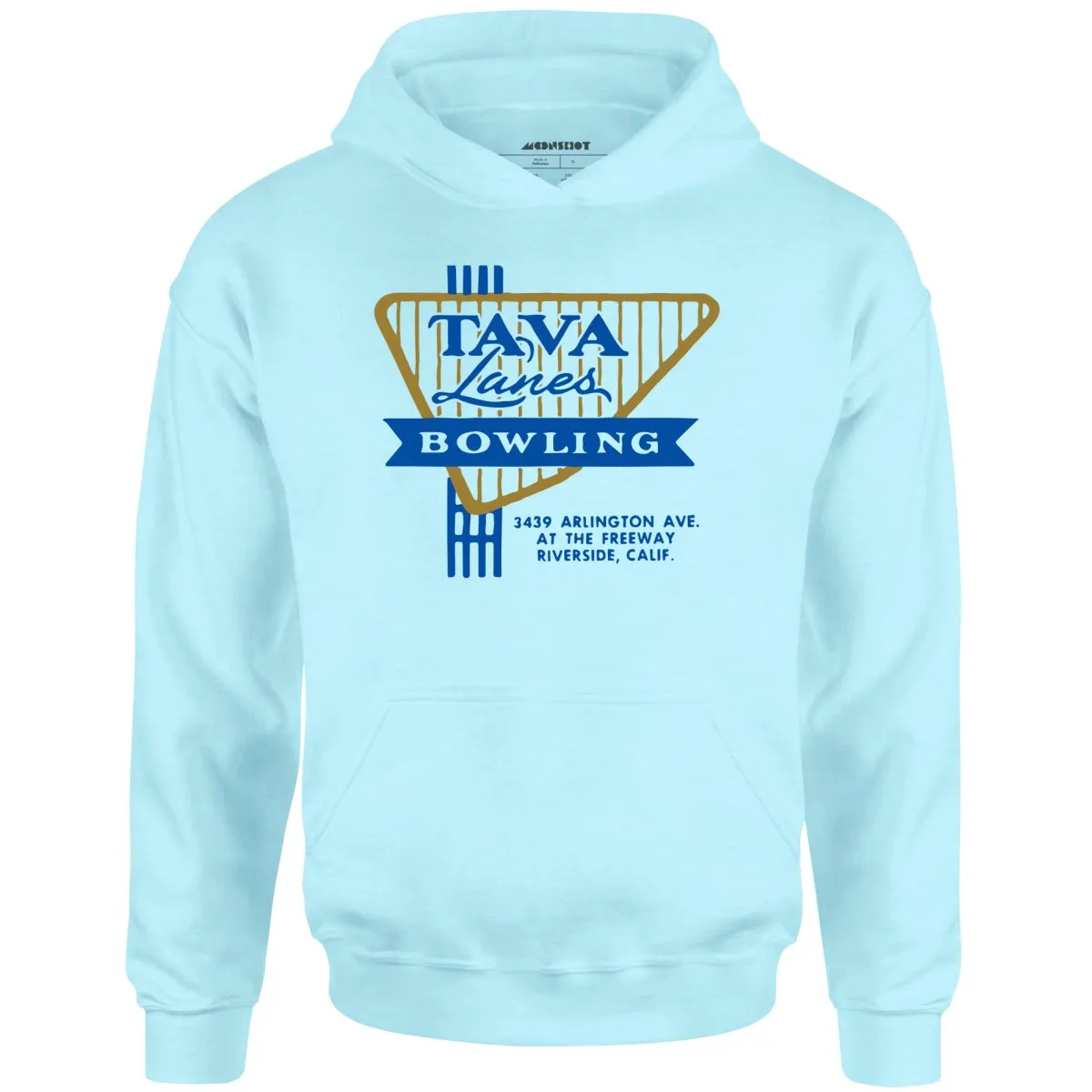 Tava Lanes - Riverside, CA - Vintage Bowling Alley - Unisex Hoodie