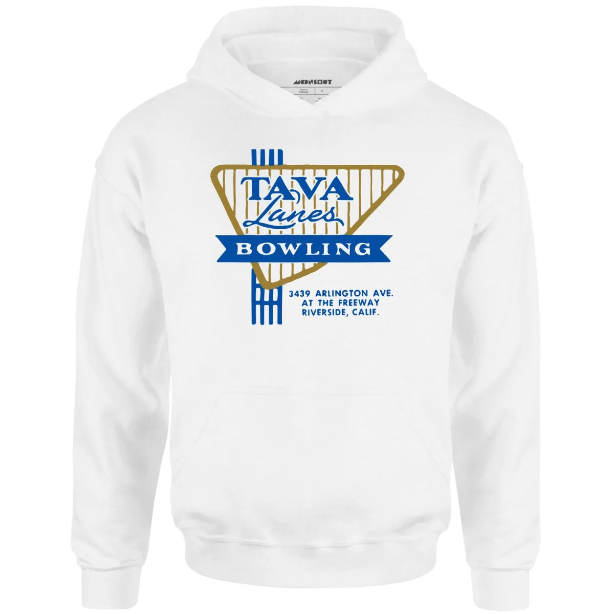 Tava Lanes - Riverside, CA - Vintage Bowling Alley - Unisex Hoodie