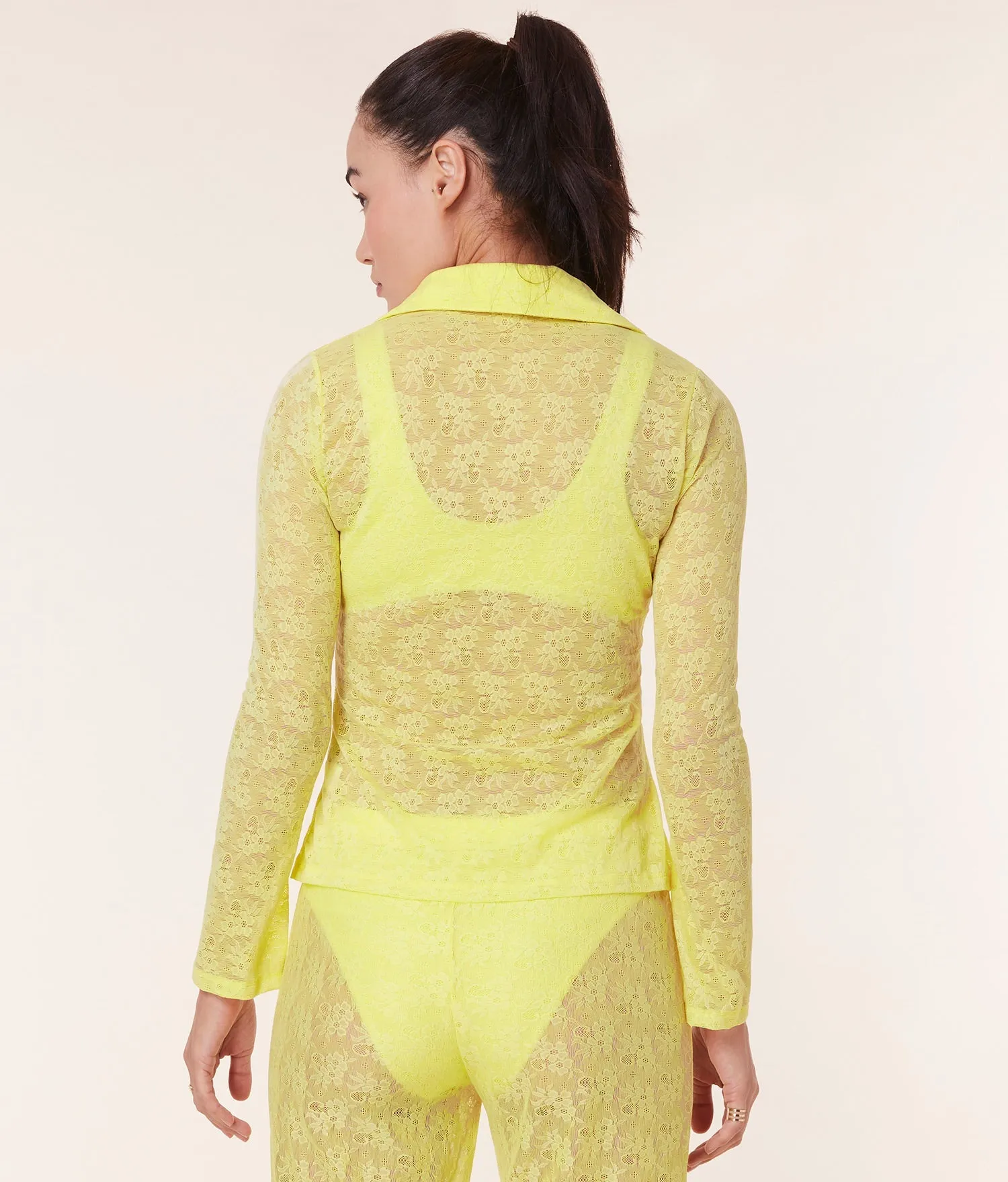 The Suva Top - Floral Lace - Limeade