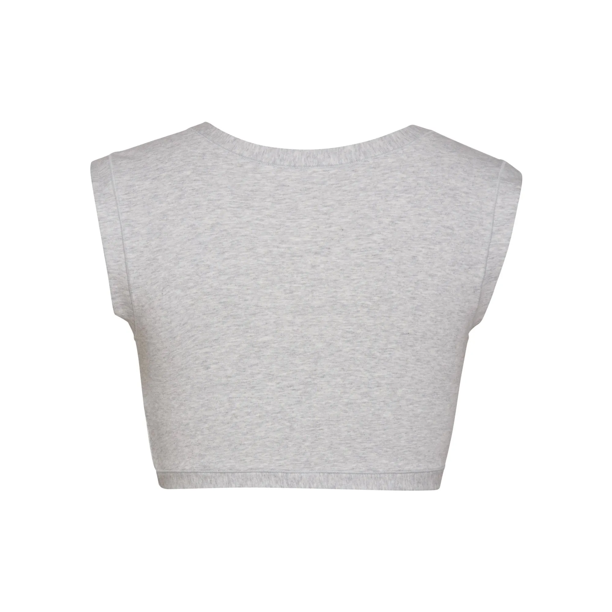 TWIST CROP TOP | LIGHT HEATHER GREY