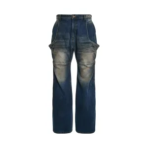 Wire Denim Pants in Navy