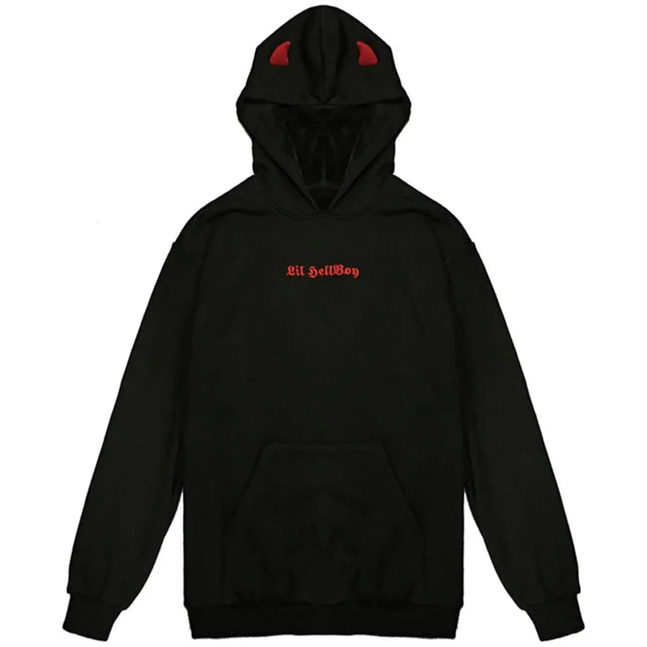 WLS Dark Little Devil Horn Fleece Hoodie